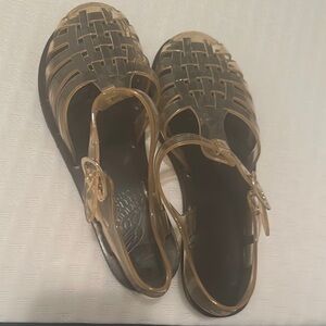 Stylish Black and Tan Women's Sandals